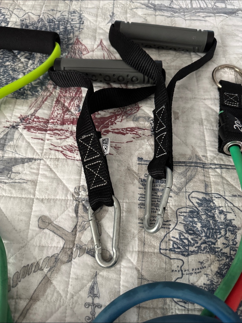 Set of Colorful Resistance Bands with Handles - Picture 3 of 5